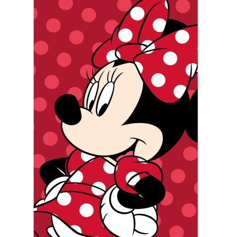 Koc flanelowy 100x150 Myszka Minnie czerwony (coral) Koc flanelowy 100x150 Myszka Minnie czerwony (coral)