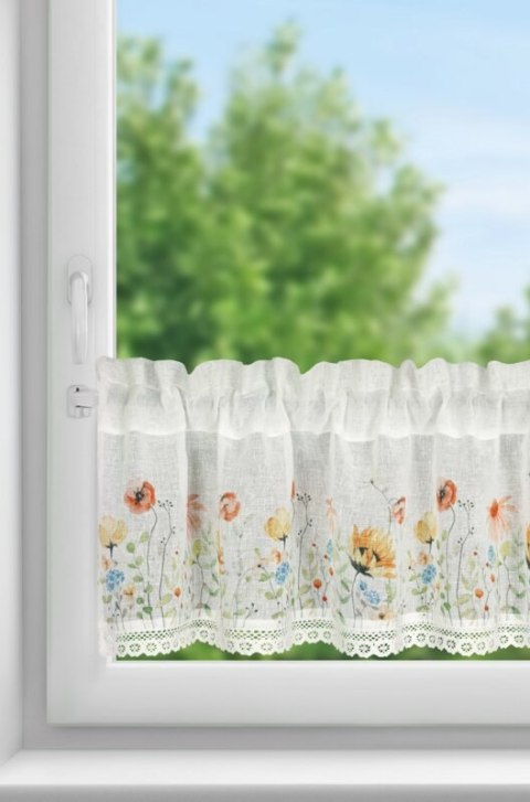FIRANA GOTOWA NATI NA TAŚMIE 150 X 30 CM BIAŁY