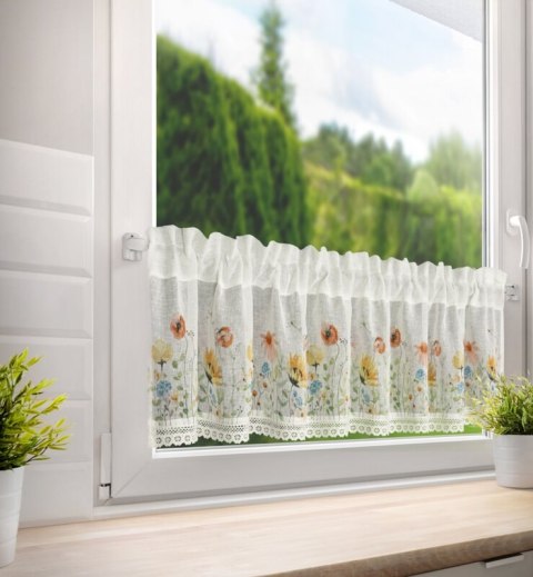 FIRANA GOTOWA NATI NA TAŚMIE 150 X 30 CM BIAŁY