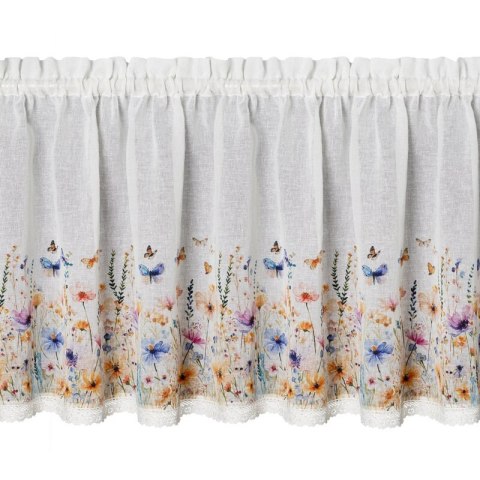 FIRANA GOTOWA ROZALIE NA TAŚMIE 150 X 60 CM BIAŁY