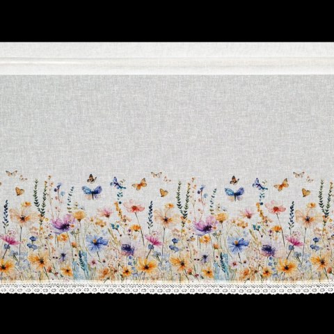 FIRANA GOTOWA ROZALIE NA TAŚMIE 150 X 60 CM BIAŁY