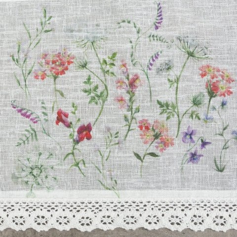 FIRANA GOTOWA SYLWIA NA TAŚMIE 150 X 30 CM BIAŁY