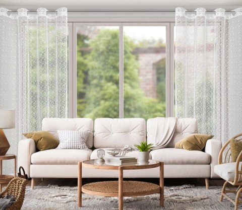 FIRANA GOTOWA ELLISSA 140 X 250 CM BIAŁY
