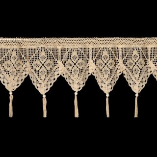 FIRANA GOTOWA MARTHA NA TAŚMIE 150 X 30 CM JASNOBEŻOWY