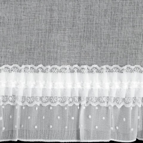 FIRANA GOTOWA MARY NA SZELKACH 150 X 30 CM BIAŁY