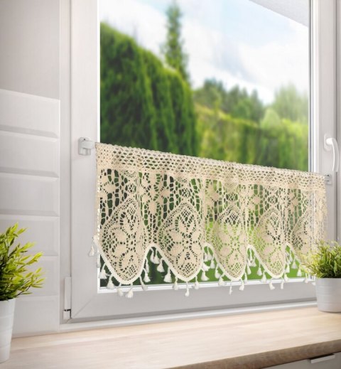 FIRANA GOTOWA MOLY NA TAŚMIE 150 X 30 CM JASNOBEŻOWY