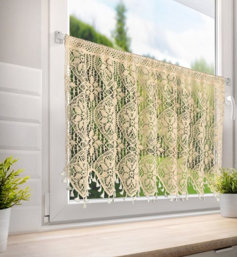 FIRANA GOTOWA MOLY NA TAŚMIE 150 X 60 CM JASNOBEŻOWY