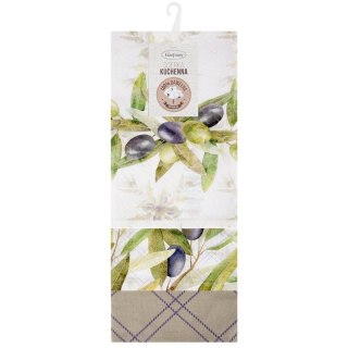 KOMPLET RĘCZNIKÓW KUCHENNYCH OLIVE 50 X 75 CM NATURALNY