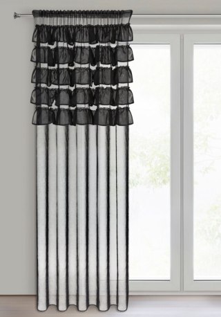 FIRANA GOTOWA AURA NA TAŚMIE 140 X 270 CM CZARNY