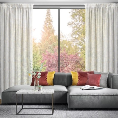 FIRANA GOTOWA ILARIA NA TAŚMIE 140 X 270 CM BIAŁY