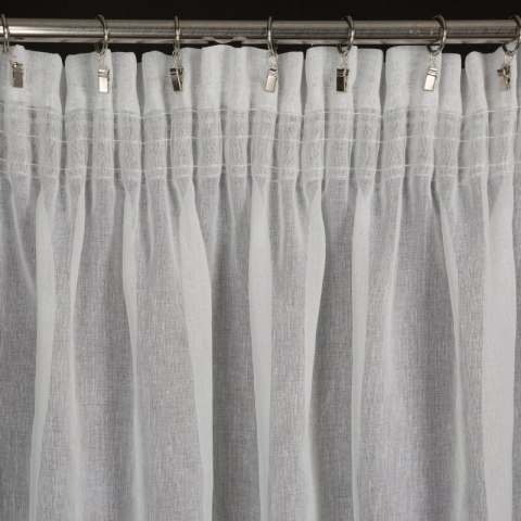 FIRANA GOTOWA LINZI NA TAŚMIE 140 X 270 CM BIAŁY
