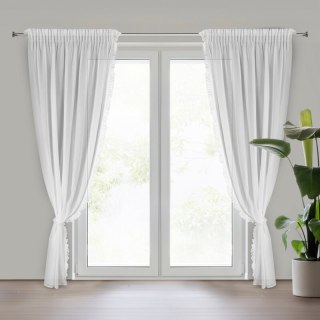 FIRANA GOTOWA ELENA NA TAŚMIE 140 X 270 CM BIAŁY
