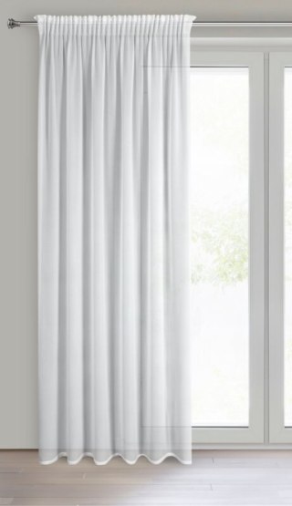 FIRANA GOTOWA SELENE NA TAŚMIE 140 X 270 CM BIAŁY