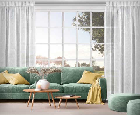 FIRANA GOTOWA KELLY NA TAŚMIE 140 X 270 CM BIAŁY