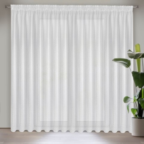 FIRANA GOTOWA SIBEL NA TAŚMIE 300 X 250 CM BIAŁY