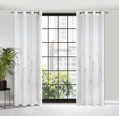 FIRANA GOTOWA ISABEL 140 X 250 CM BIAŁY