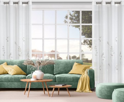 FIRANA GOTOWA ISABEL 140 X 250 CM BIAŁY