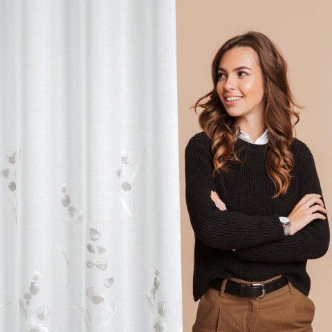 FIRANA GOTOWA ISABEL 140 X 250 CM BIAŁY