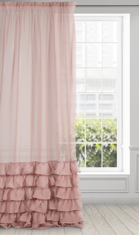FIRANA GOTOWA DOLLY NA TAŚMIE 140 X 250 CM RÓŻOWY