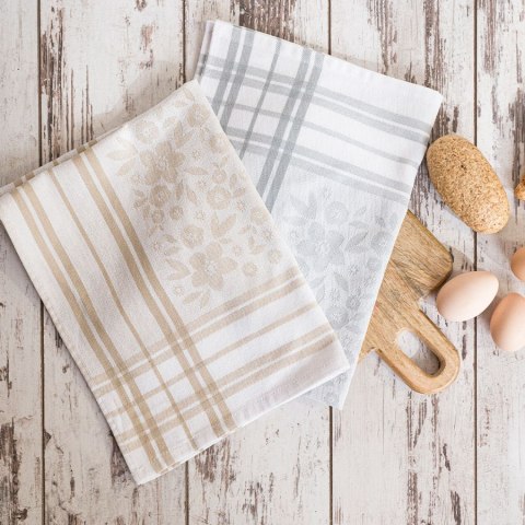 FIOŁKA Ścierka kuchenna, rozmiar 50x70cm, kolor beżowy 002 (promocja) FIOŁKA Ścierka kuchenna, rozmiar 50x70cm, kolor beżowy 002 (promocja)