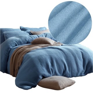 Pościel frotte niebieski 17/200x220