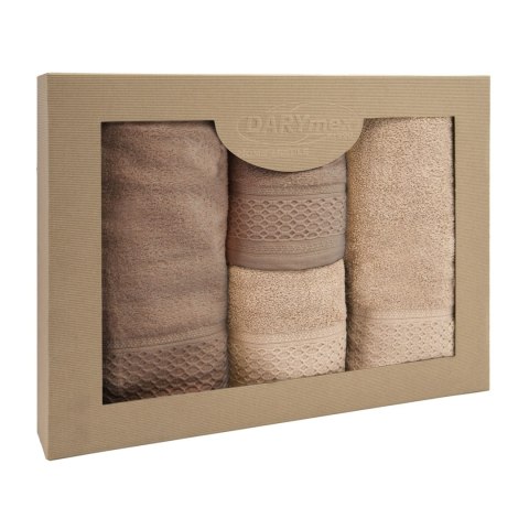 Ręcznik D Bawełna 100% Solano Beż + Cappuccino (P) 2x50x90+2x70x140 kpl. Ręcznik D Bawełna 100% Solano Beż + Cappuccino (P) 2x50x90+2x70x140 kpl.