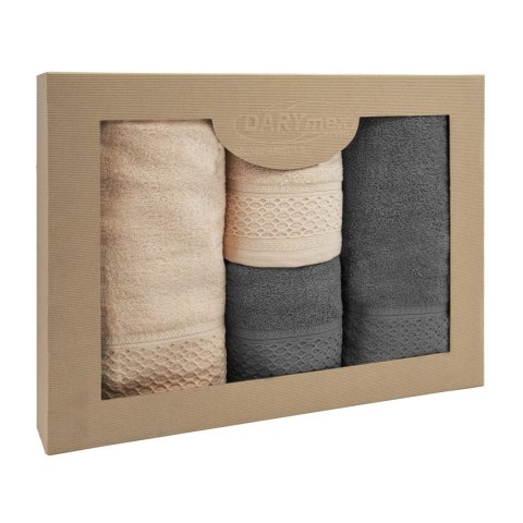 Ręcznik D Bawełna 100% Solano Cappuccino + Ciemny Popiel (P) 2x50x90+2x70x140 kpl. Ręcznik D Bawełna 100% Solano Cappuccino + Ciemny Popiel (P) 2x50x90+2x70x140 kpl.