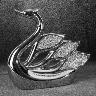 FIGURKA DEKORACYJNA PALMERA (01) 27 X 8 X 26 CM SREBRNY