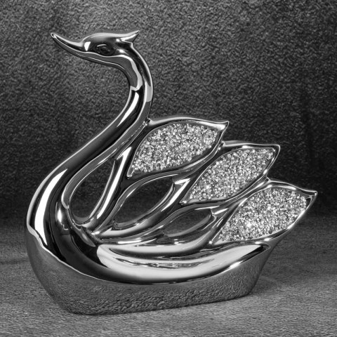 FIGURKA DEKORACYJNA PALMERA (01) 27 X 8 X 26 CM SREBRNY FIGURKA DEKORACYJNA PALMERA (01) 27 X 8 X 26 CM SREBRNY