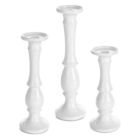 ŚWIECZNIK DEKORACYJNY JOLY O 10 X 25 CM BIAŁY ŚWIECZNIK DEKORACYJNY JOLY O 10 X 25 CM BIAŁY