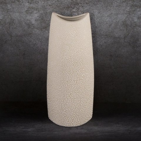 WAZON DEKORACYJNY RISO 14 X 9 X 35 CM KREMOWY WAZON DEKORACYJNY RISO 14 X 9 X 35 CM KREMOWY