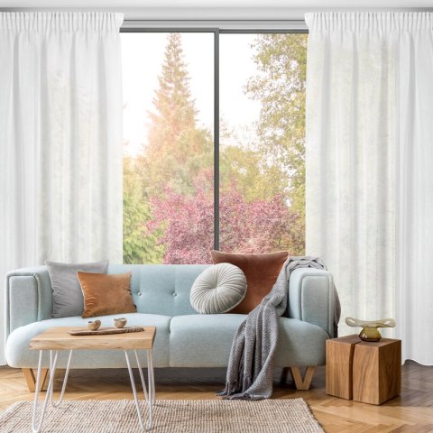 FIRANA GOTOWA MARGO NA TAŚMIE 140 X 270 CM BIAŁY