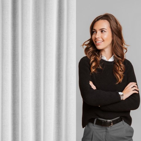 FIRANA GOTOWA MARGO NA TAŚMIE 140 X 270 CM BIAŁY