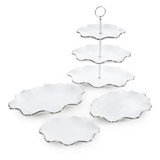 PATERA DEKORACYJNA AUREN (02) 25 X 18 X 3 CM BIAŁY