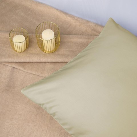 Poszewka satyna bawełna krem 155/40x40.