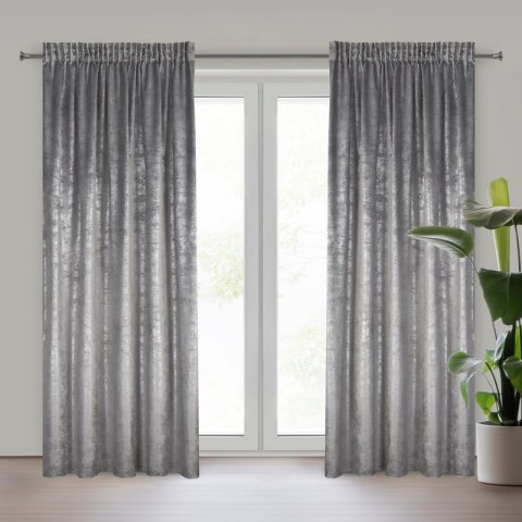 ZASŁONA GOTOWA AVENA NA TAŚMIE 135 X 270 CM STALOWY ZASŁONA GOTOWA AVENA NA TAŚMIE 135 X 270 CM STALOWY