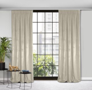 ZASŁONA GOTOWA D91 ROSA NA TAŚMIE 135 X 300 CM BEŻOWY