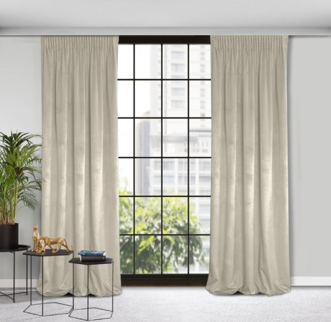 ZASŁONA GOTOWA D91 ROSA NA TAŚMIE 135 X 300 CM BEŻOWY