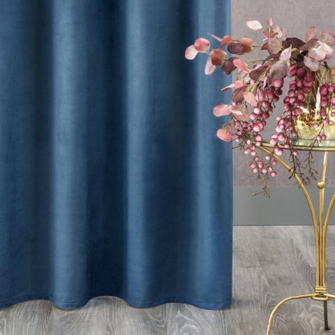ZASŁONA GOTOWA D91 ROSA NA TAŚMIE 135 X 300 CM GRANATOWY
