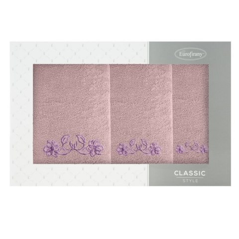 KOMPLET RĘCZNIKÓW 3 56 X 36 X 7 CM PUDROWY KOMPLET RĘCZNIKÓW 3 56 X 36 X 7 CM PUDROWY