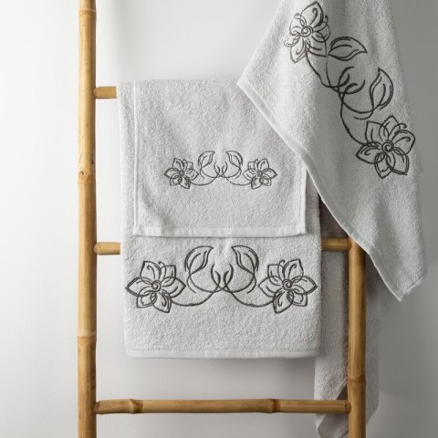 KOMPLET RĘCZNIKÓW 3 56 X 36 X 7 CM SREBRNY KOMPLET RĘCZNIKÓW 3 56 X 36 X 7 CM SREBRNY