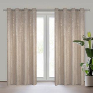 ZASŁONA GOTOWA DARA 140 X 250 CM CIEMNOBEŻOWY