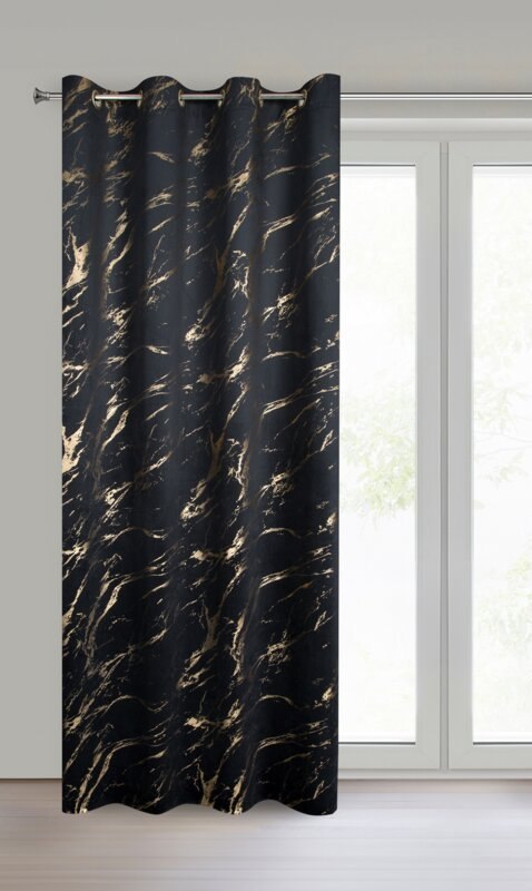 ZASŁONA GOTOWA MOLLY 140 X 250 CM CZARNY ZASŁONA GOTOWA MOLLY 140 X 250 CM CZARNY