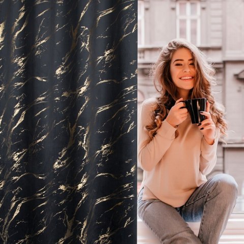 ZASŁONA GOTOWA MOLLY 140 X 250 CM CZARNY ZASŁONA GOTOWA MOLLY 140 X 250 CM CZARNY