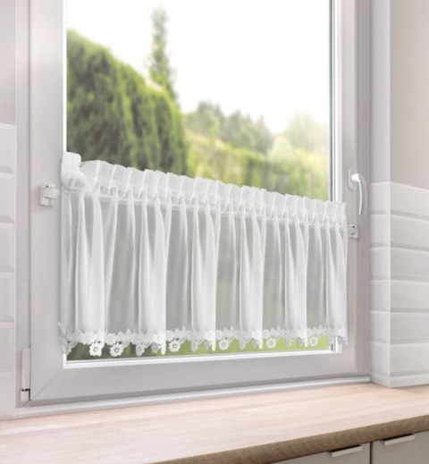 FIRANA GOTOWA LILI NA TAŚMIE 150 X 30 CM BIAŁY