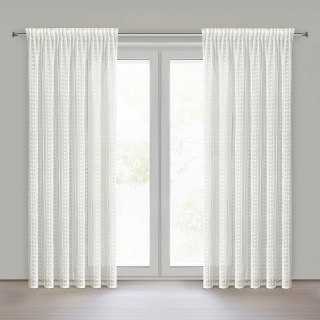 FIRANA GOTOWA LILIANA NA TAŚMIE 140 X 260 CM BIAŁY