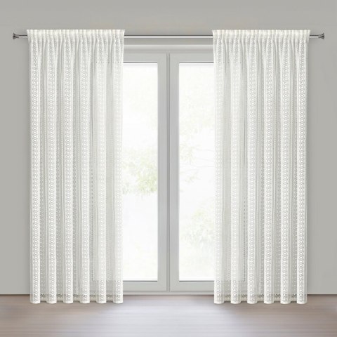 FIRANA GOTOWA LILIANA NA TAŚMIE 140 X 260 CM BIAŁY FIRANA GOTOWA LILIANA NA TAŚMIE 140 X 260 CM BIAŁY