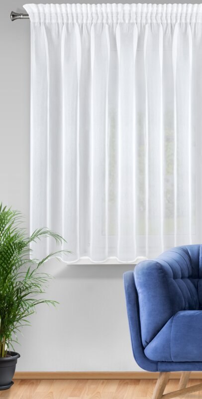 FIRANA GOTOWA MIREA NA TAŚMIE 350 X 150 CM BIAŁY FIRANA GOTOWA MIREA NA TAŚMIE 350 X 150 CM BIAŁY