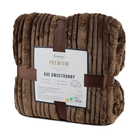 KOC NINA 220 X 200 CM CIEMNOBRĄZOWY