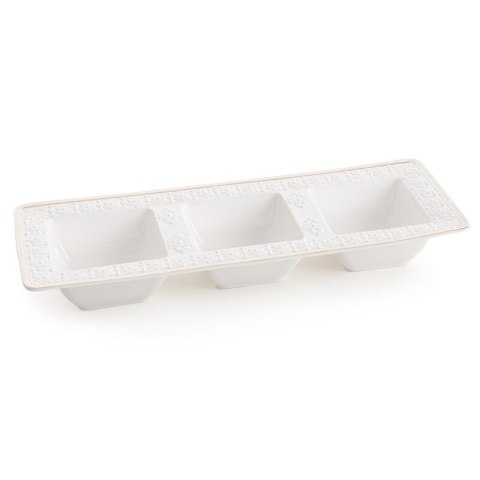 MISA DEKORACYJNA OLIVIA (02) 36 X 13 X 5 CM BIAŁY MISA DEKORACYJNA OLIVIA (02) 36 X 13 X 5 CM BIAŁY